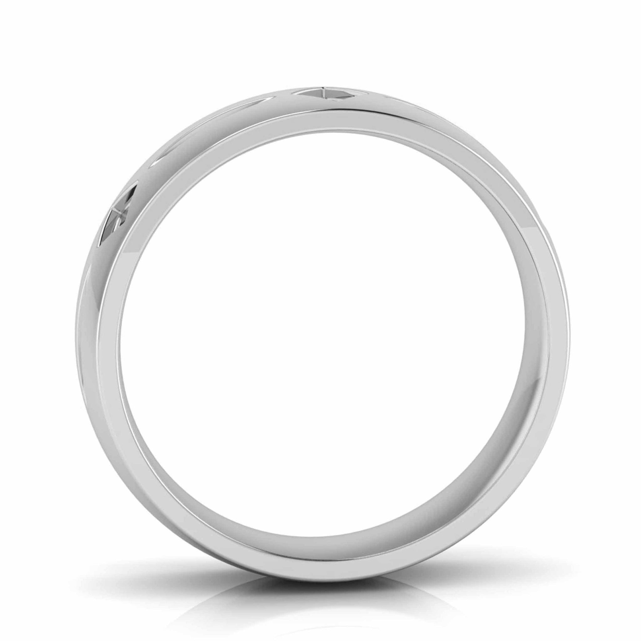 Jewelove™ Rings Designer Platinum Diamond Love Bands JL PT CB 115