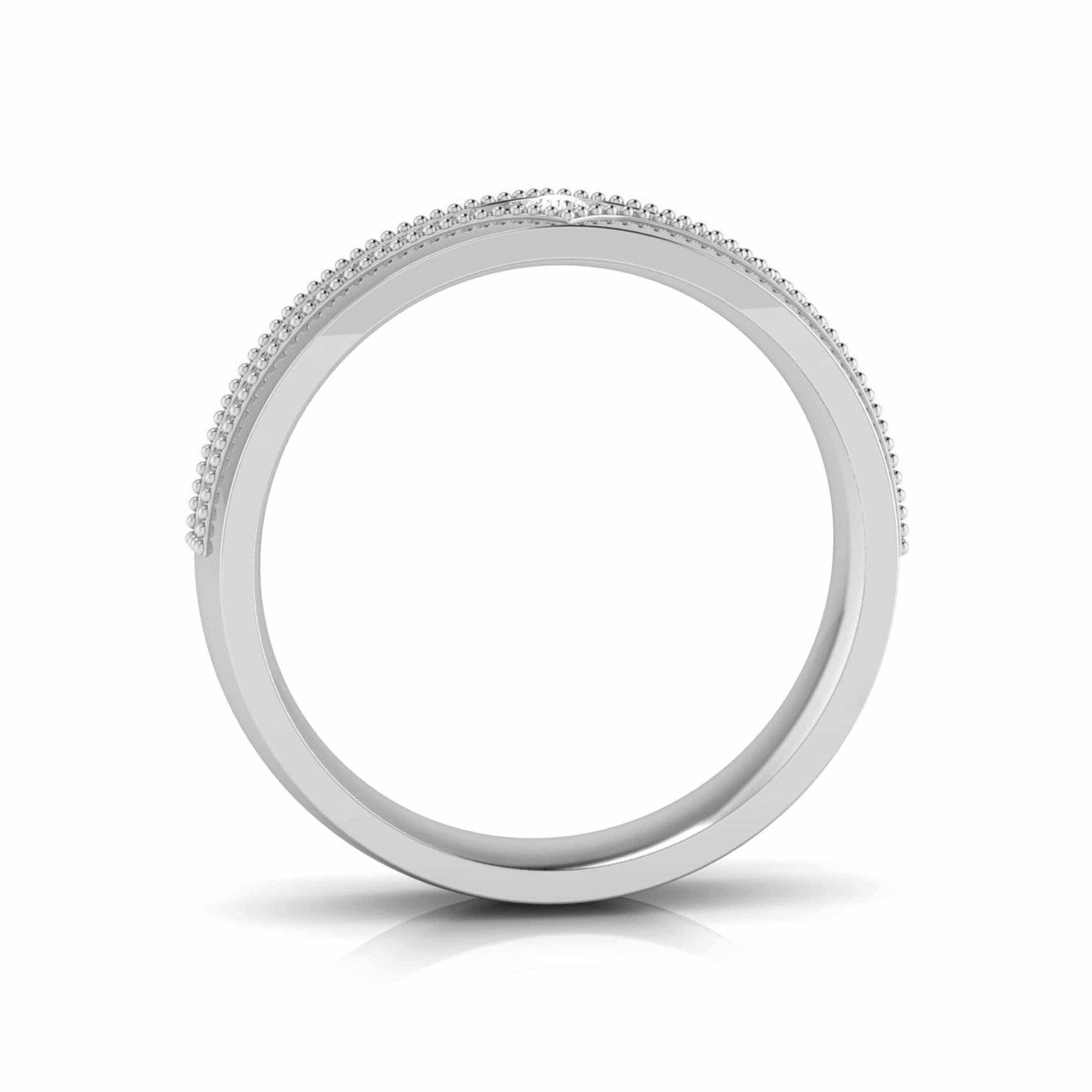 Jewelove™ Rings Designer Platinum Diamond Love Bands JL PT CB 132