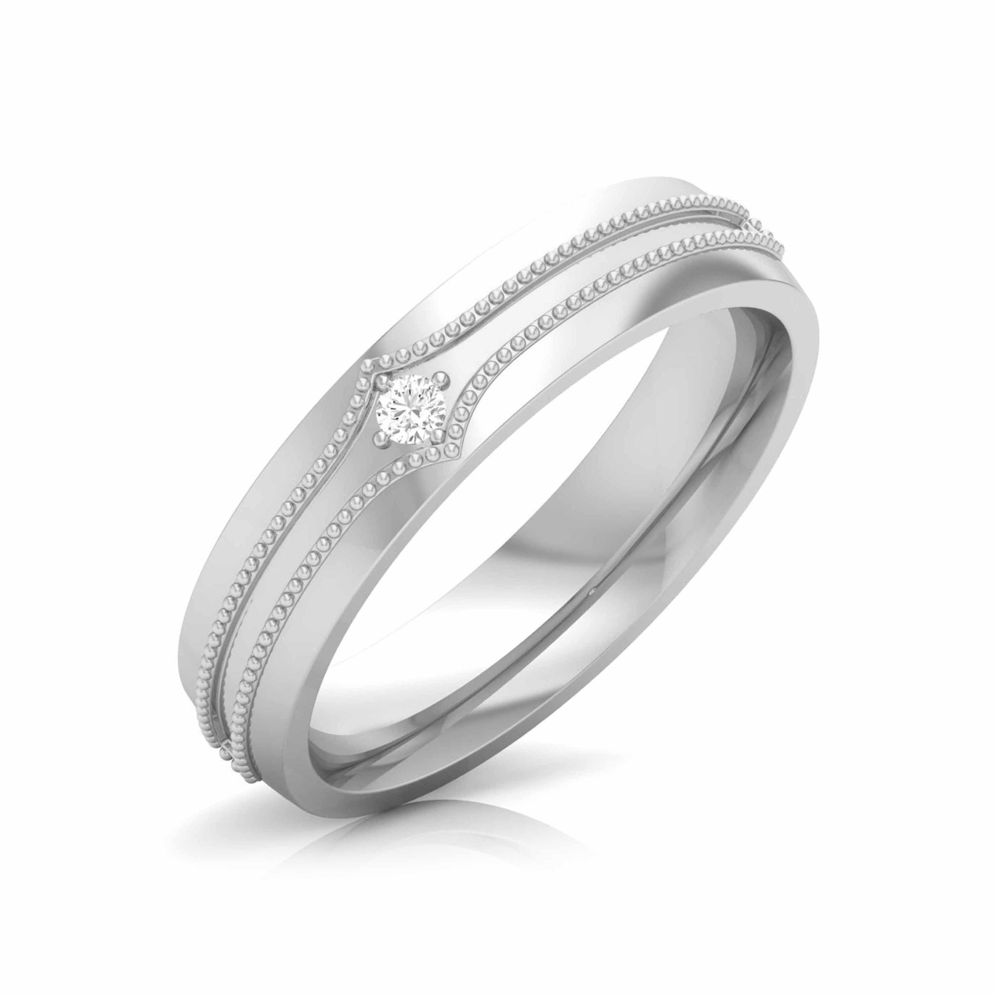 Jewelove™ Rings Designer Platinum Diamond Love Bands JL PT CB 132