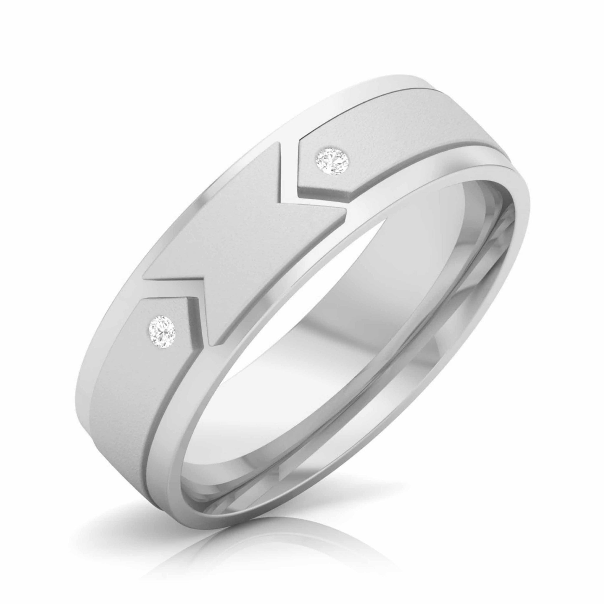 Jewelove™ Rings Designer Platinum Diamond Love Couple Bands JL PT CB  109