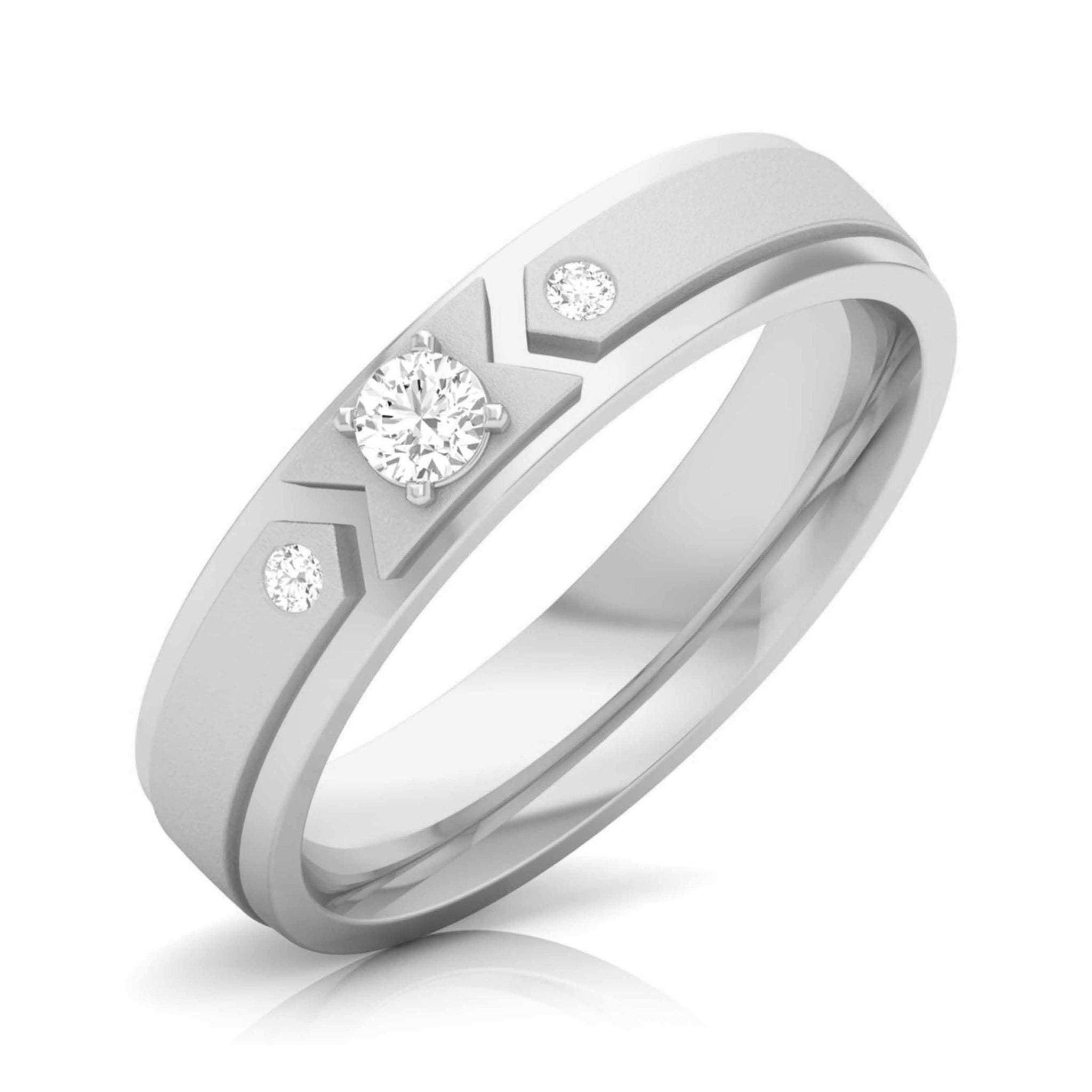 Jewelove™ Rings Designer Platinum Diamond Love Couple Bands JL PT CB  109