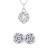 Jewelove™ Pendants & Earrings Pendant Set Designer Platinum Diamond Pendant & Earrings JL PT P 32