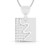Jewelove™ Pendants Women's Band only / SI IJ Designer Platinum Diamond Pendant for Women JL PT P 34-H