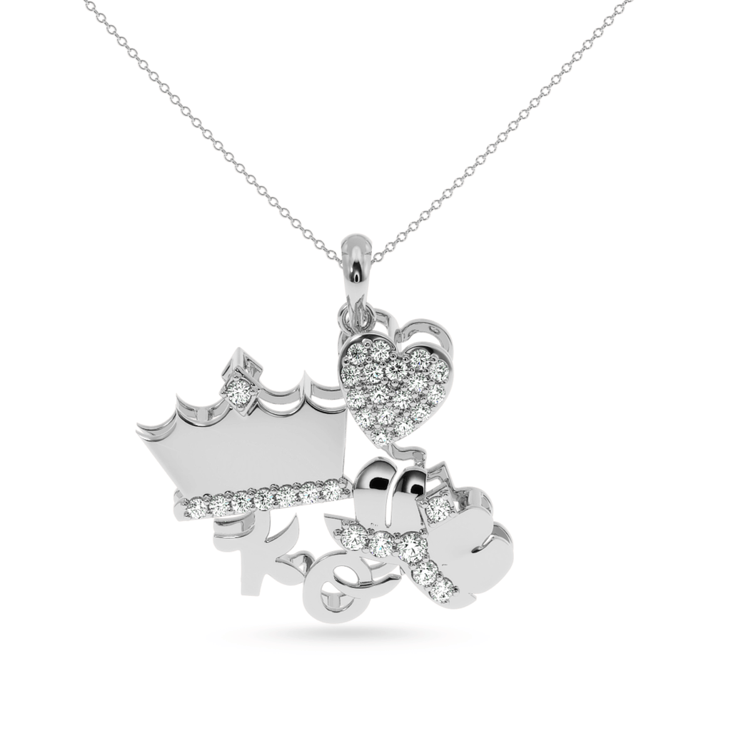 Jewelove™ Pendants SI IJ Designer Platinum Diamond Pendant for Women JL PT P LC941