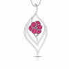 Jewelove™ Pendants Red Designer Platinum Diamond Pendant for Women JL PT P NL8579