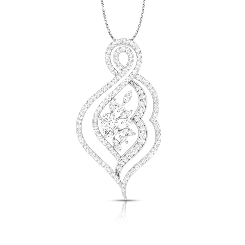 Jewelove™ Pendants & Earrings Pendant only Designer Platinum Diamond Pendant Set JL PT P NL 8479