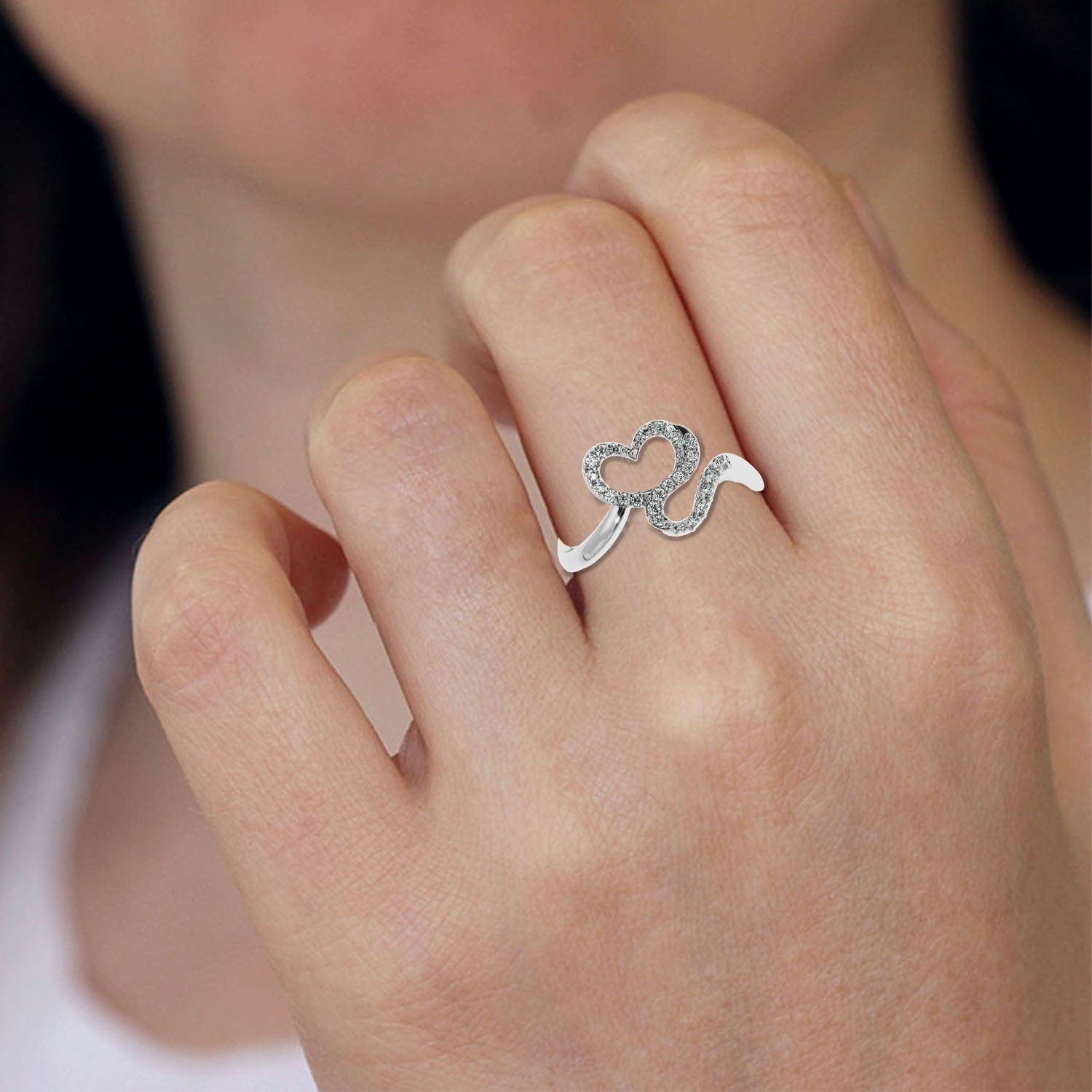 Designer Platinum Diamond Ring for Women JL PT LC856