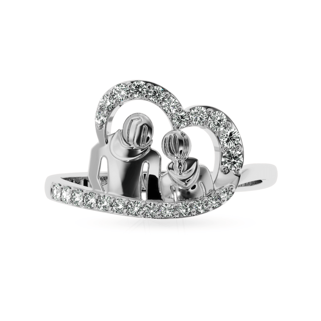 Jewelove™ Rings SI IJ Designer Platinum Diamond Ring for Women JL PT LC858