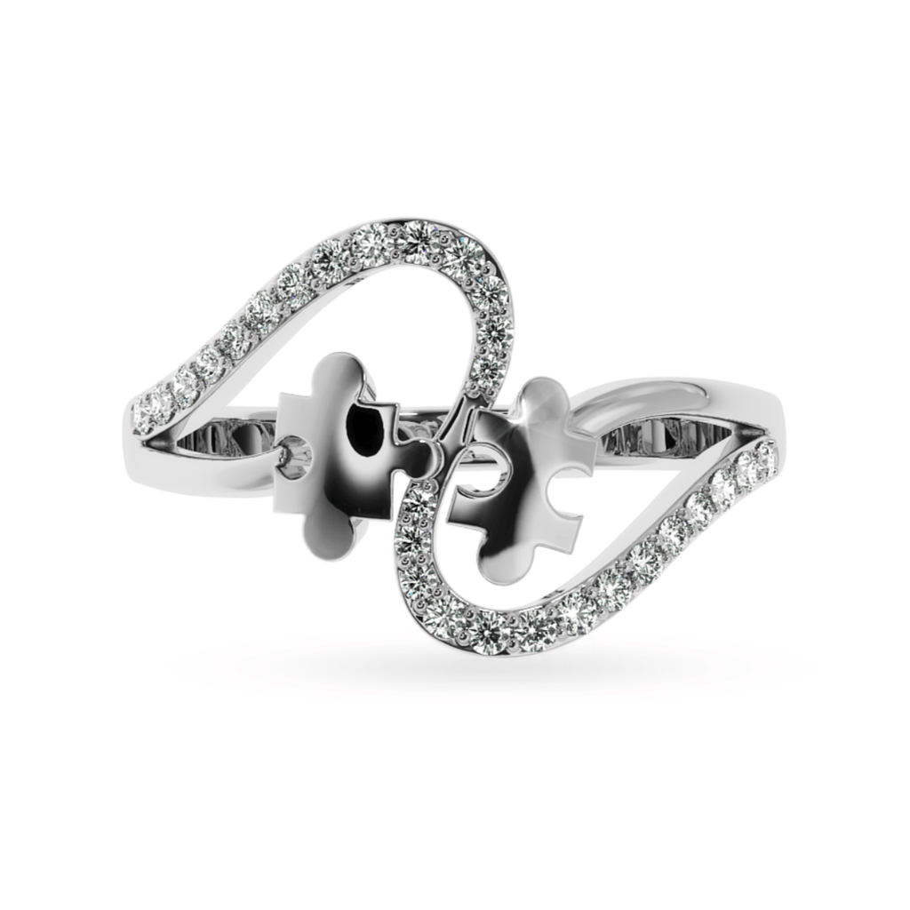 Jewelove™ Rings SI IJ Designer Platinum Diamond Ring for Women JL PT LC873