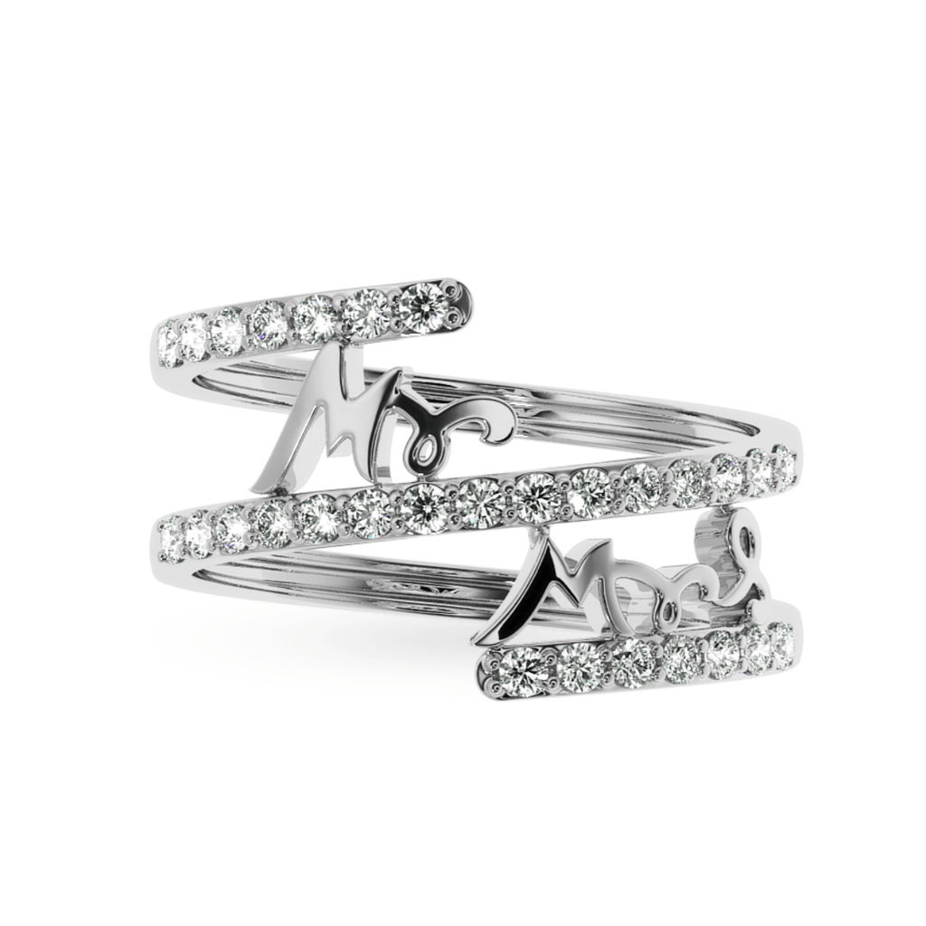 Jewelove™ Rings SI IJ Designer Platinum Diamond Ring for Women JL PT LC891