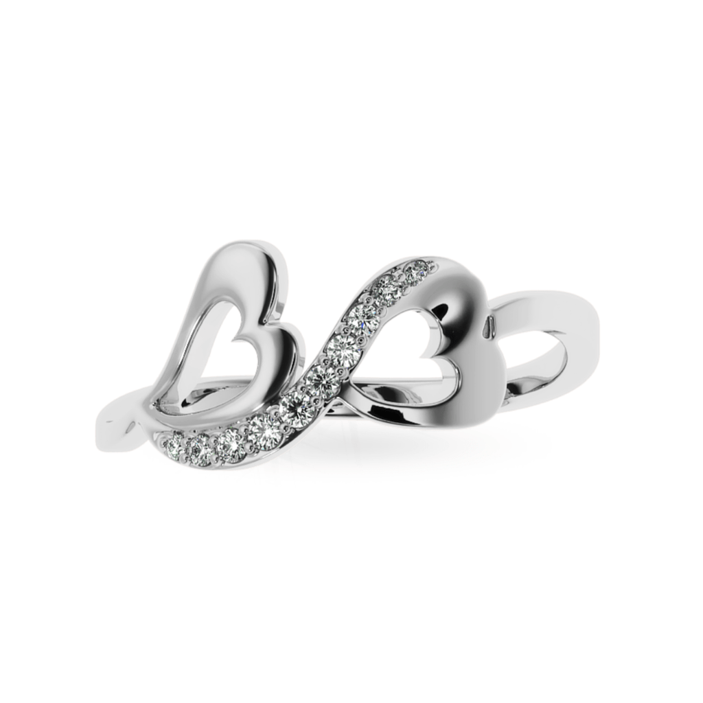 Jewelove™ Rings SI IJ Designer Platinum Diamond Ring for Women JL PT LC895