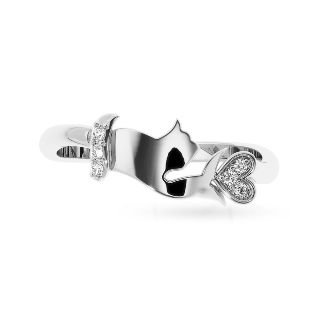 Jewelove™ Rings SI IJ Designer Platinum Diamond Ring for Women JL PT LC896