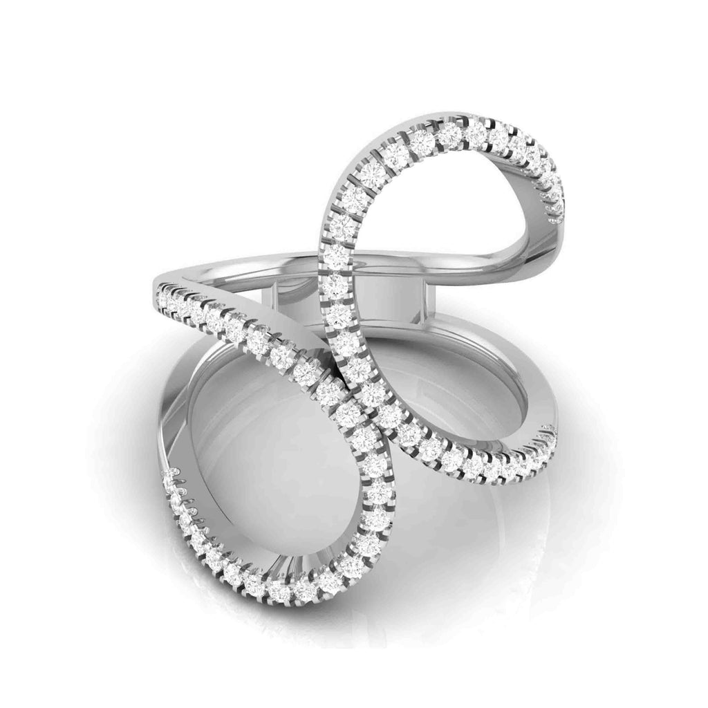Jewelove™ Rings Designer Platinum Diamond Ring for Women JL PT R-67