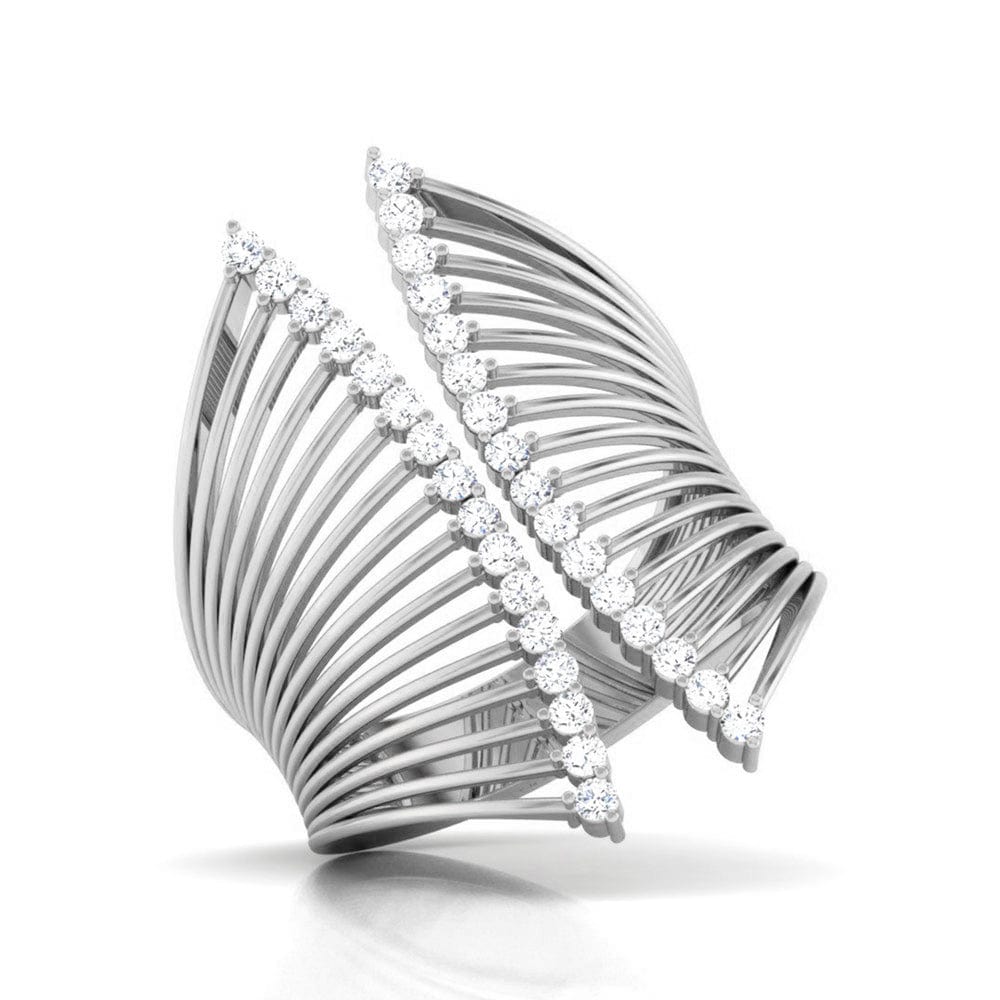 Jewelove™ Rings SI IJ / Women's Band only Designer Platinum Diamond Ring for Women JL PT R 8160