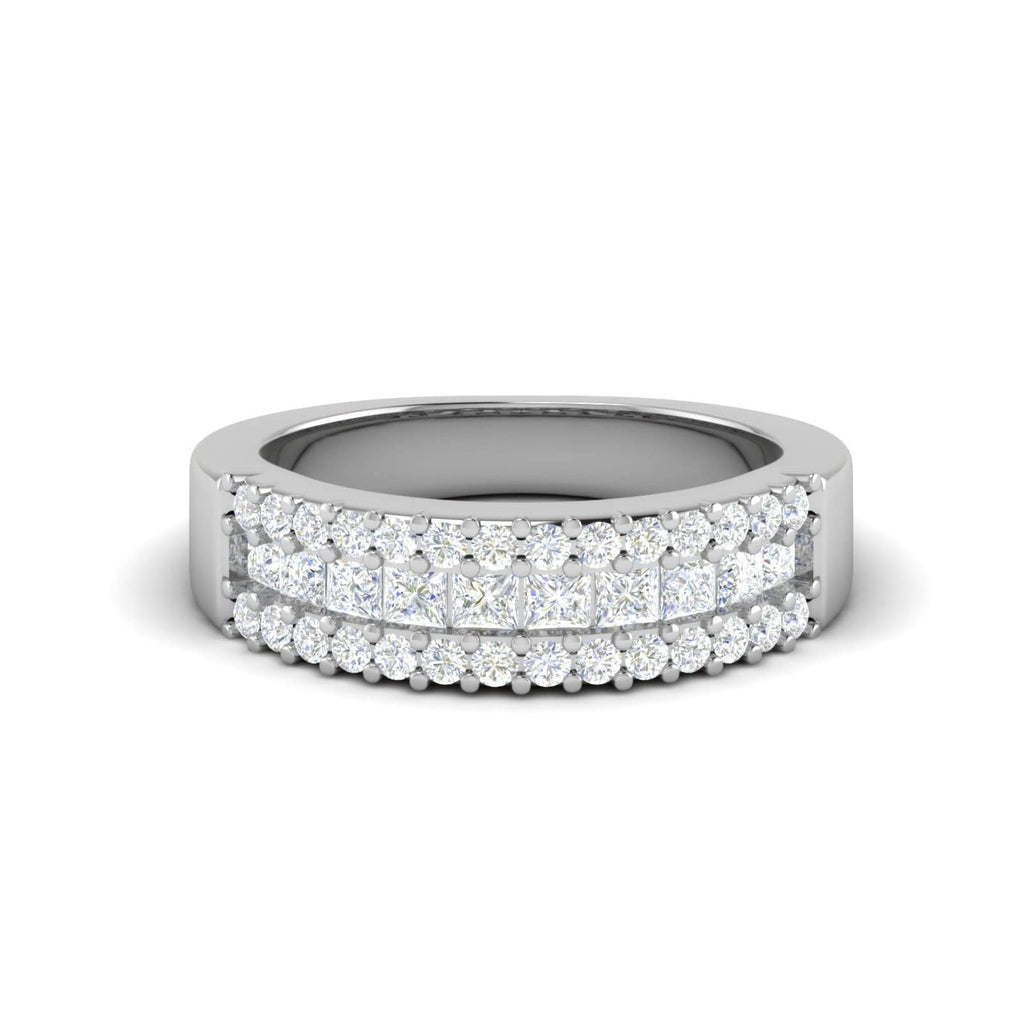 Jewelove™ Rings SI IJ Designer Platinum Diamond Ring for Women JL PT WB6025