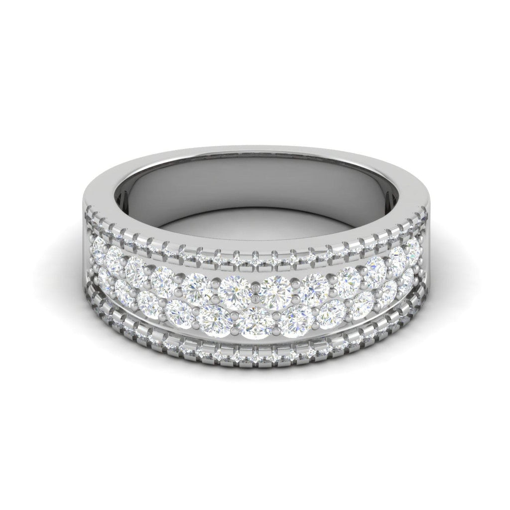 Jewelove™ Rings SI IJ Designer Platinum Diamond Ring for Women JL PT WB6028