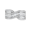 Jewelove™ Rings Designer Platinum Diamond Ring for Women JL PT WB6029