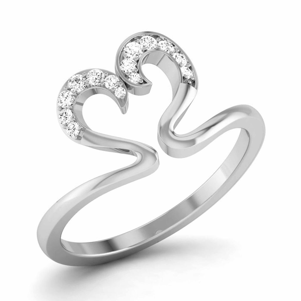 Jewelove™ Rings SI IJ / Women's Band only Designer Platinum Diamond Ring JL PT R 8120