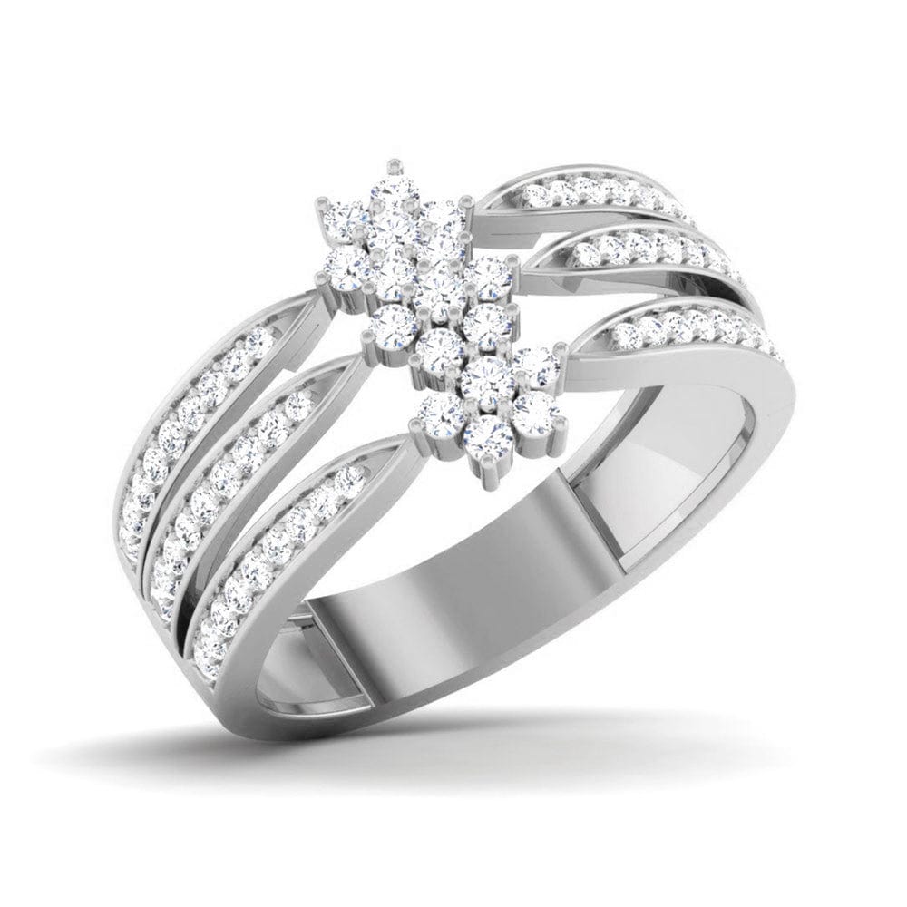 Jewelove™ Rings SI IJ / Women's Band only Designer Platinum Diamond Ring JL PT R 8185