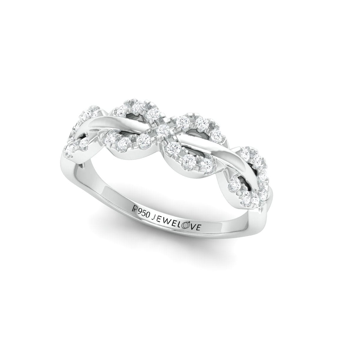 Round Diamond Engagement Ring Braided Band at Diamond and