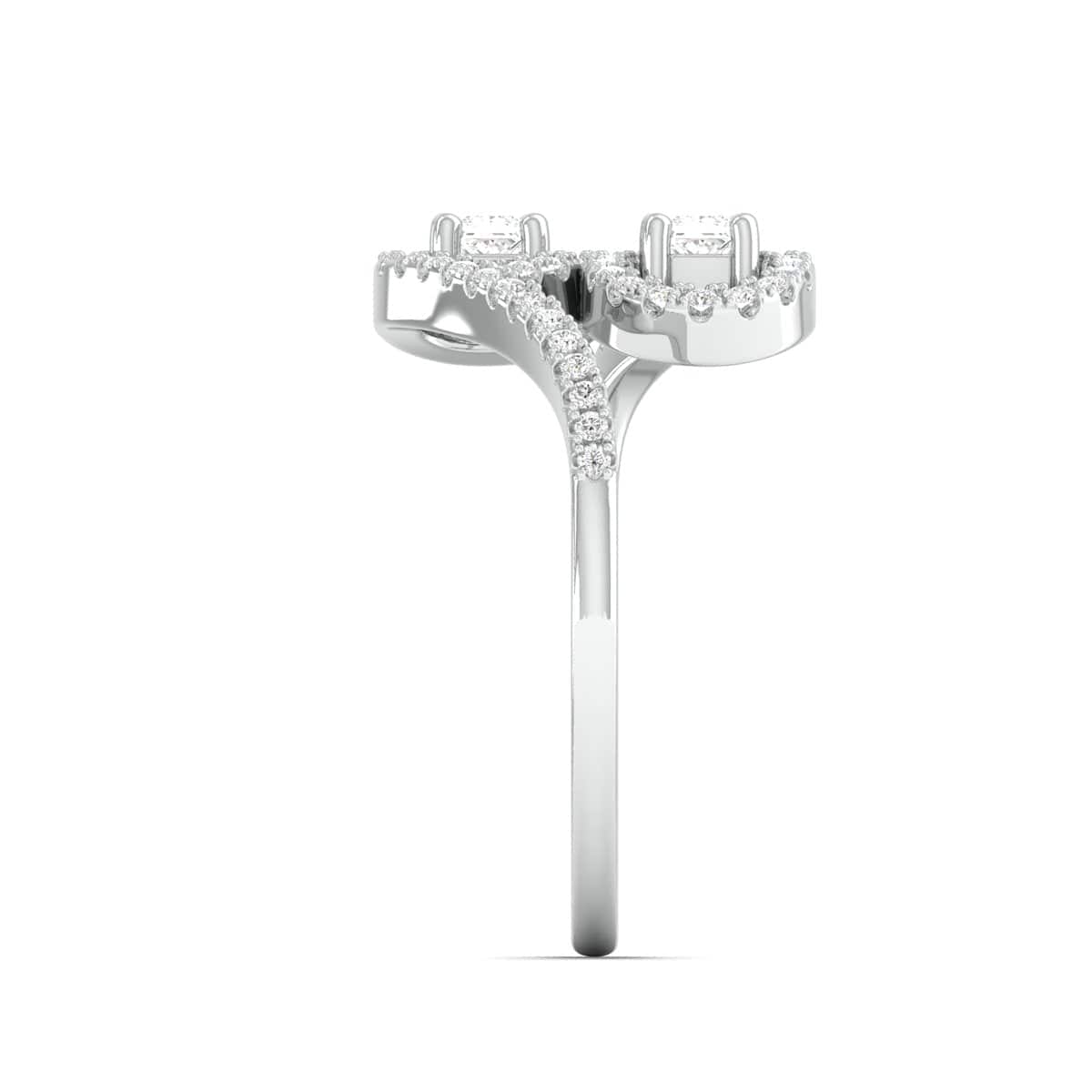 Jewelove™ Rings Women's Band only Designer Platinum Diamond Ring with Princess Cut for Women JL PT 1006