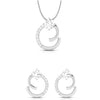 Jewelove™ Pendants & Earrings Pendant Set Designer Platinum Diamond Solitaire Pendant Set for Women JL PT PE 82C