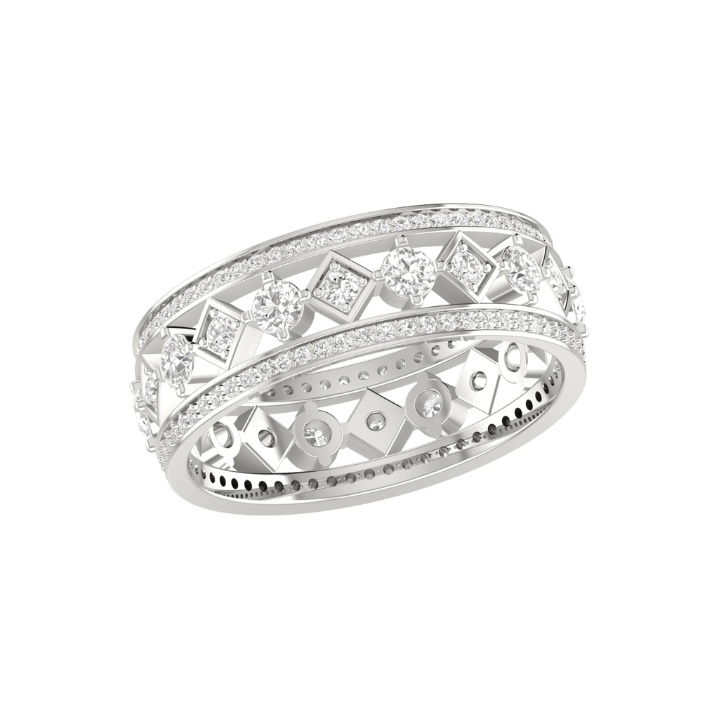 Jewelove™ Rings Designer Platinum Diamond Wedding Ring for Women JL PT RD RN 9289