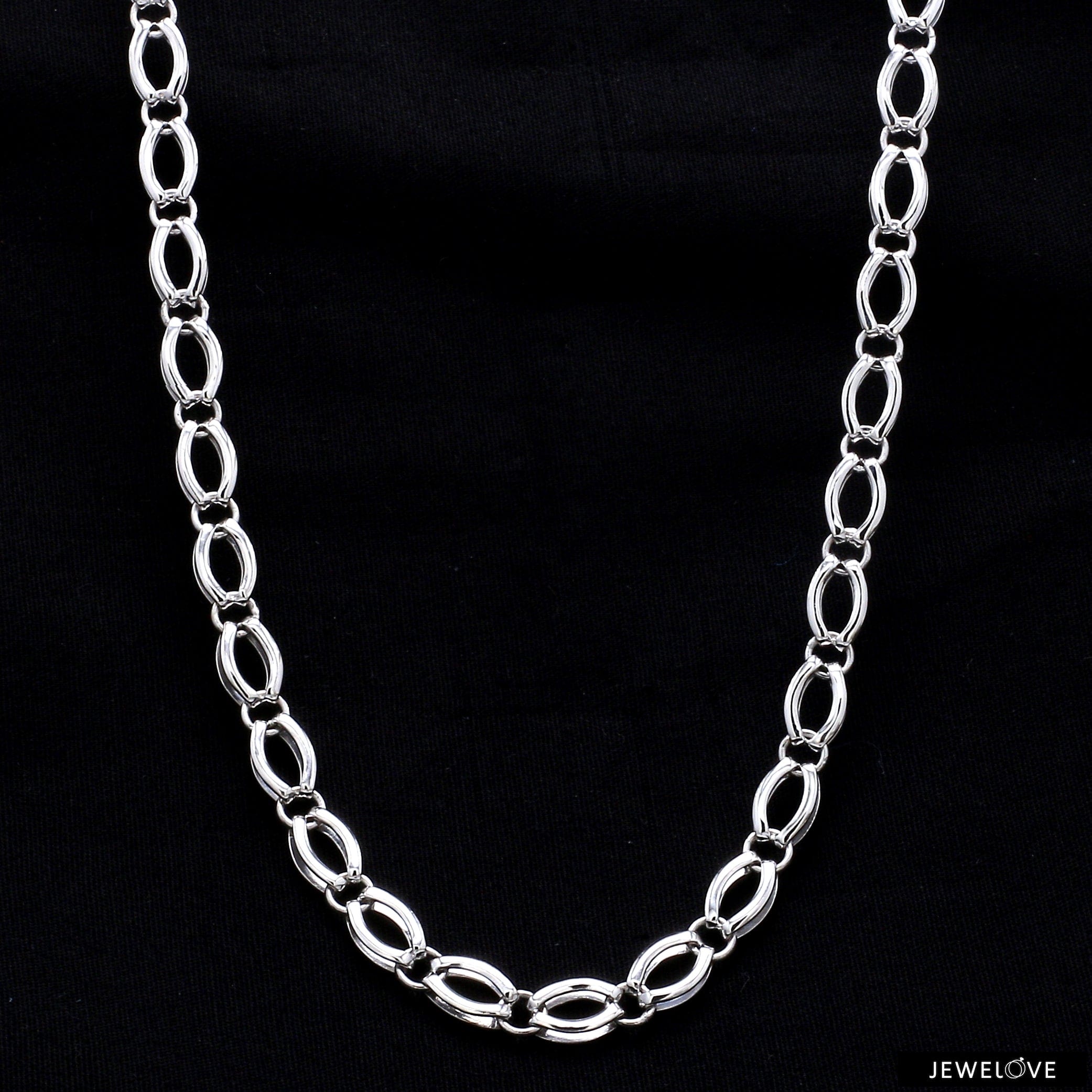 Mens Stainless Steel Double Link Chain Necklace