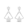 Jewelove™ Earrings SI IJ Designer Platinum Earrings with Diamonds for Women JL PT E N-16