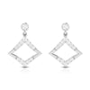 Jewelove™ Earrings SI IJ Designer Platinum Earrings with Diamonds for Women JL PT E N-45