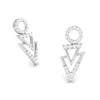 Jewelove™ Earrings Designer Platinum Earrings with Diamonds for Women JL PT E N-46