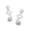 Jewelove™ Earrings Designer Platinum Earrings with Diamonds for Women JL PT E N-7