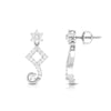 Jewelove™ Earrings Designer Platinum Earrings with Diamonds for Women JL PT E N-7