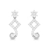 Jewelove™ Earrings SI IJ Designer Platinum Earrings with Diamonds for Women JL PT E N-7