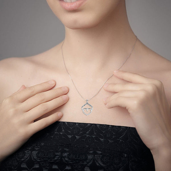 Jewelove™ Pendants Designer Platinum Heart Diamond Pendant for Women JL PT P LC921