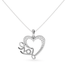 Jewelove™ Pendants Designer Platinum Heart Diamond Pendant for Women JL PT P LC923