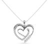 Jewelove™ Pendants SI IJ Designer Platinum Heart Diamond Pendant for Women JL PT P LC930