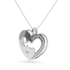 Jewelove™ Pendants Designer Platinum Heart Diamond Pendant for Women JL PT P LC933