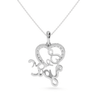 Jewelove™ Pendants Designer Platinum Heart Diamond Pendant for Women JL PT P LC937