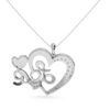 Jewelove™ Pendants Designer Platinum Heart Diamond Pendant for Women JL PT P LC943