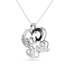 Jewelove™ Pendants Designer Platinum Heart Diamond Pendant for Women JL PT P LC945