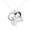 Jewelove™ Pendants SI IJ Designer Platinum Heart Diamond Pendant for Women JL PT P LC945