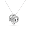 Jewelove™ Pendants Designer Platinum Heart Diamond Pendant for Women JL PT P LC950