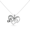 Jewelove™ Pendants SI IJ Designer Platinum Heart Diamond Pendant for Women JL PT P LC950