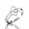 Jewelove™ Rings SI IJ / Women's Band only Designer Platinum Heart Diamond Ring JL PT R 8147