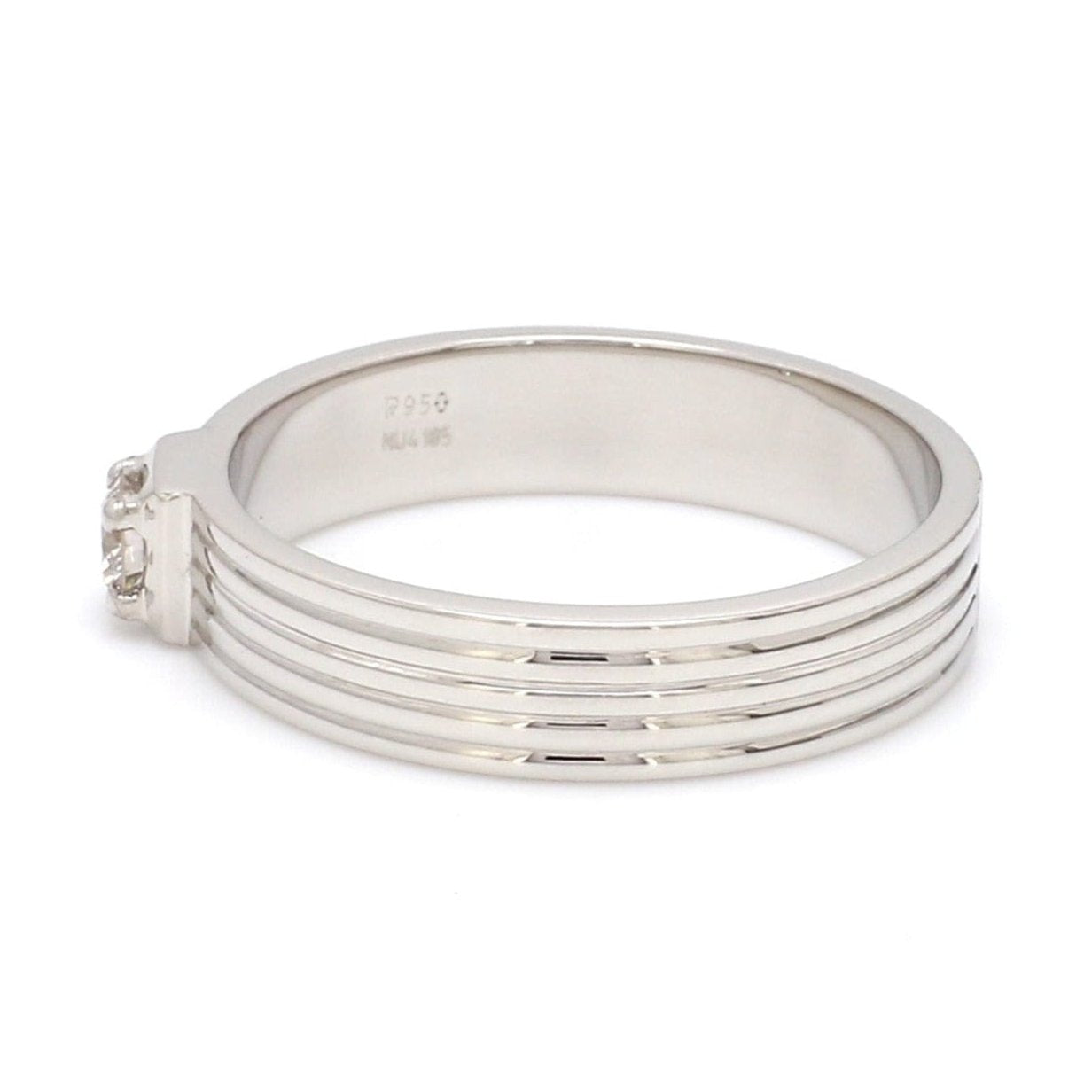 Jewelove™ Rings Designer Platinum Love Band Diamonds JL PT 1060