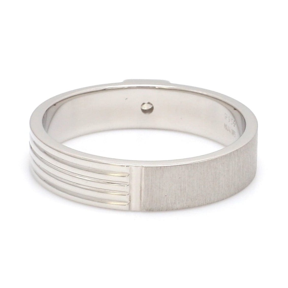 Back View of Designer Platinum Love Band Diamonds for Men's JL PT 1060