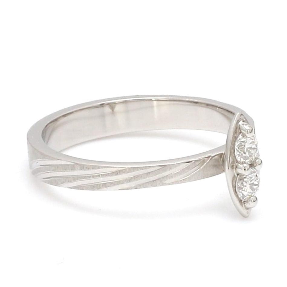 Jewelove™ Rings Designer Platinum Love Band Diamonds JL PT 1060