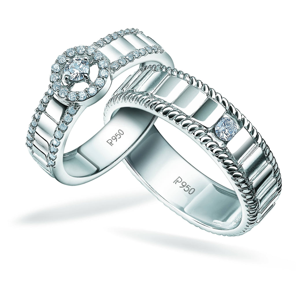 Jewelove™ Rings Designer Platinum Love Bands JL PT 927