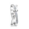 Jewelove™ Rings Women's Band only / SI IJ Designer Platinum Love Bands with Diamond JL PT 1067